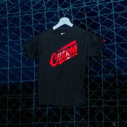 T-shirt czarny  dziecięcy z czerwoną gumą