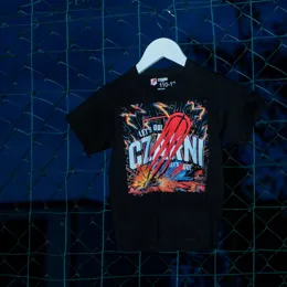 druga grafika: T-shirt czarny dziecięcy kolorowy nadruk